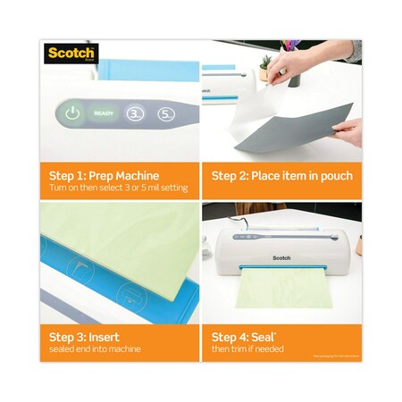 Scotch Laminator, Thermal, Green, White TL906 | Zoro